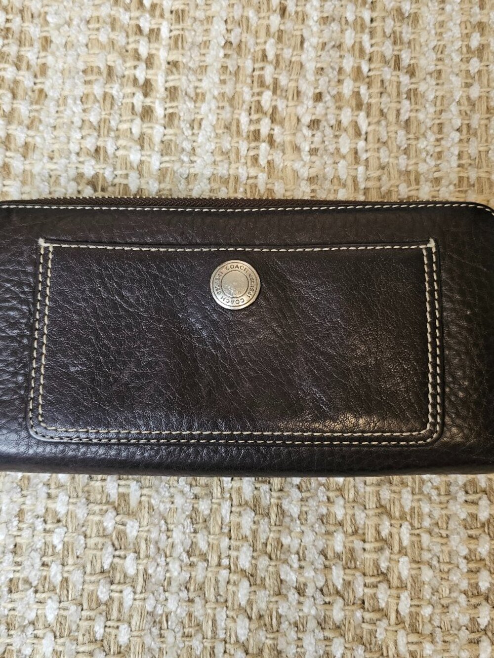 Coach, Rich Chocolate Brown, Wallet, Leather, Vintage